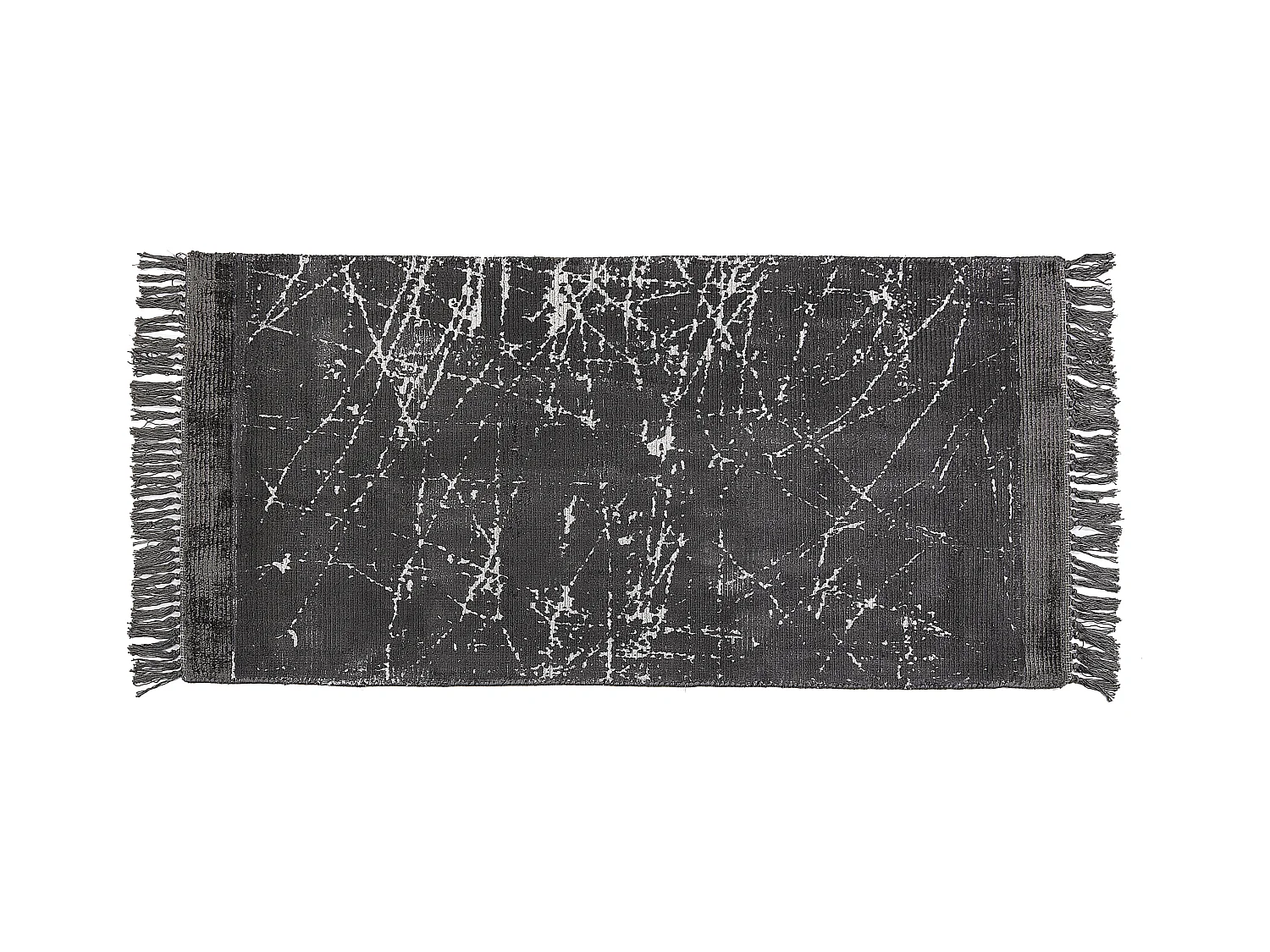 Teppich Viskose dunkelgrau abstraktes Muster 80x150 cm Hanli