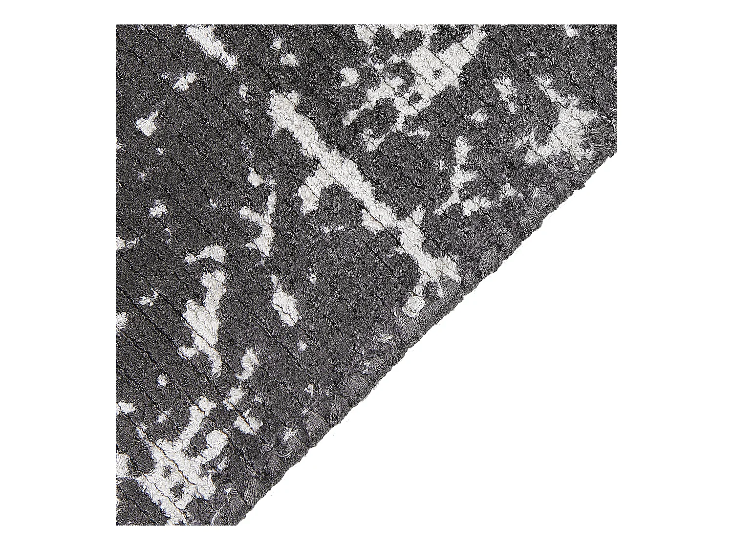 Teppich Viskose dunkelgrau abstraktes Muster 80x150 cm Hanli