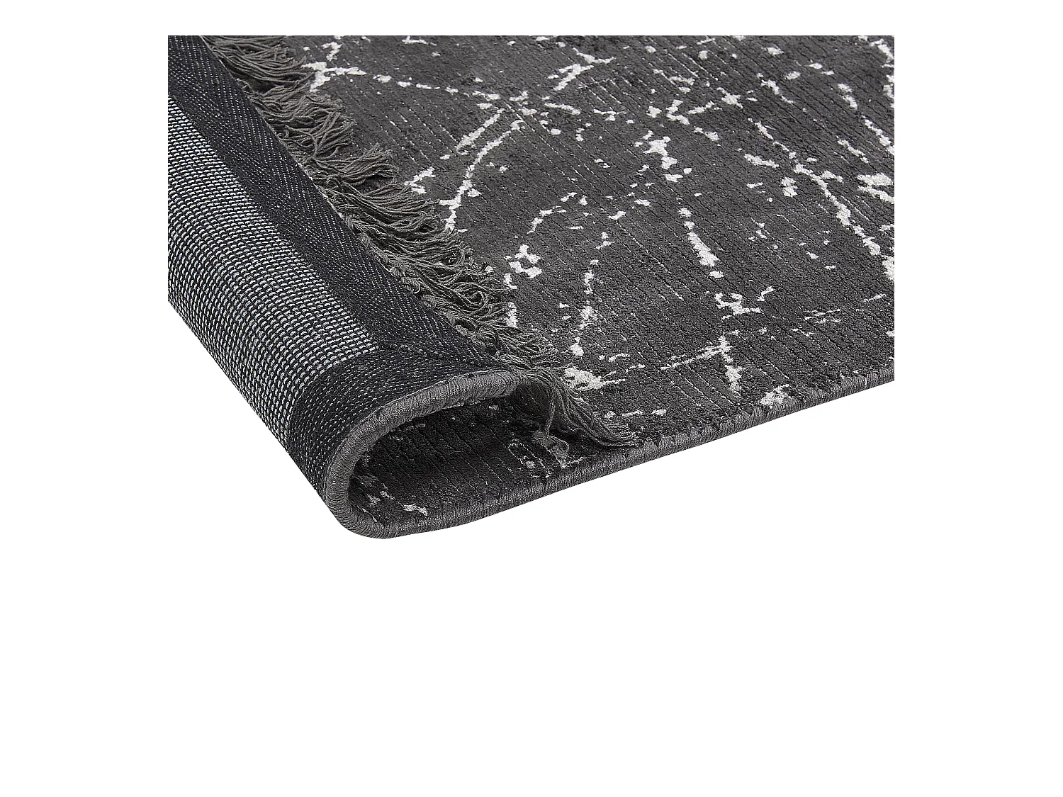 Teppich Viskose dunkelgrau abstraktes Muster 80x150 cm Hanli