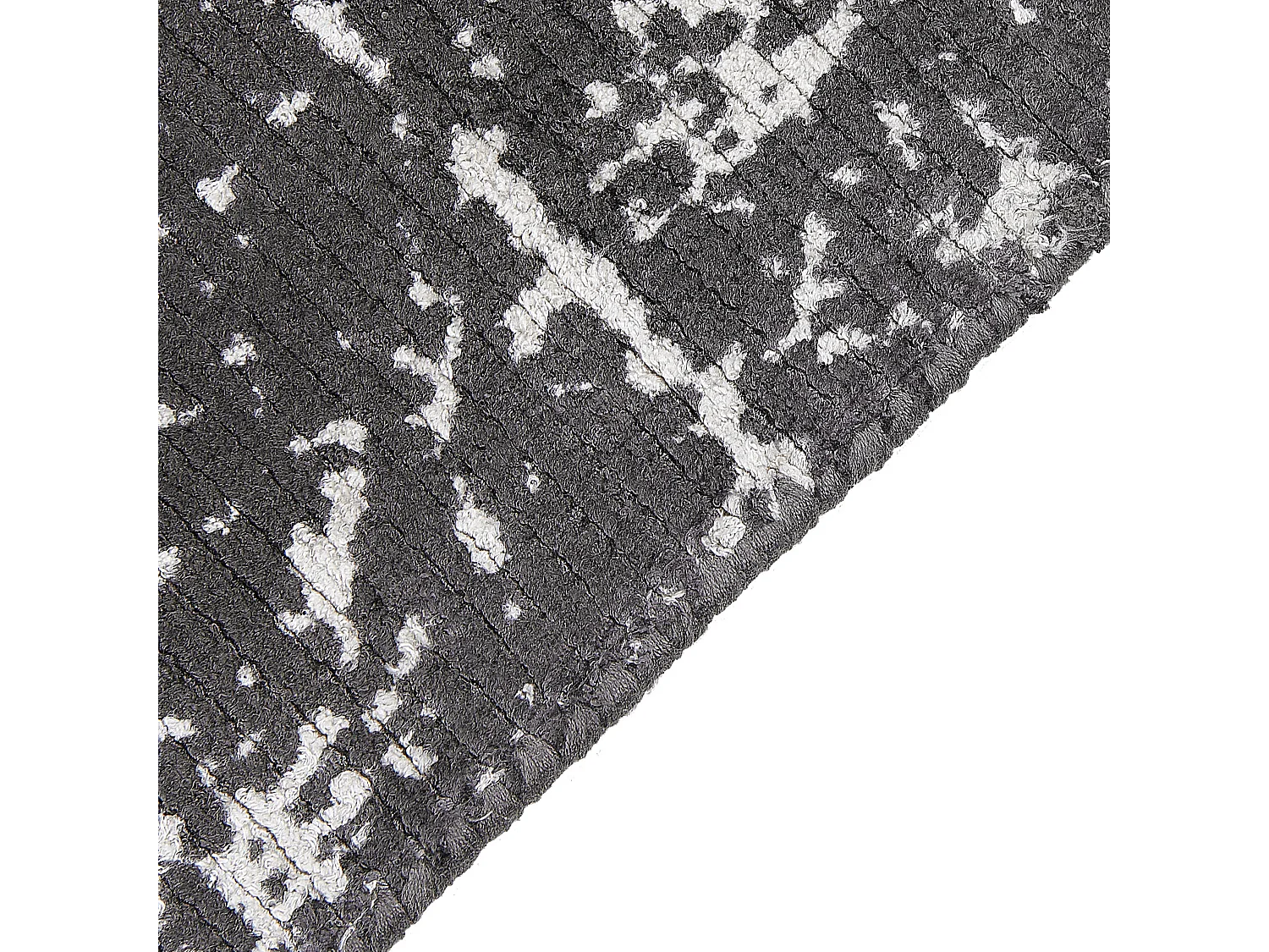 Vloerkleed viscose donkergrijs 80 x 150 cm HANLI