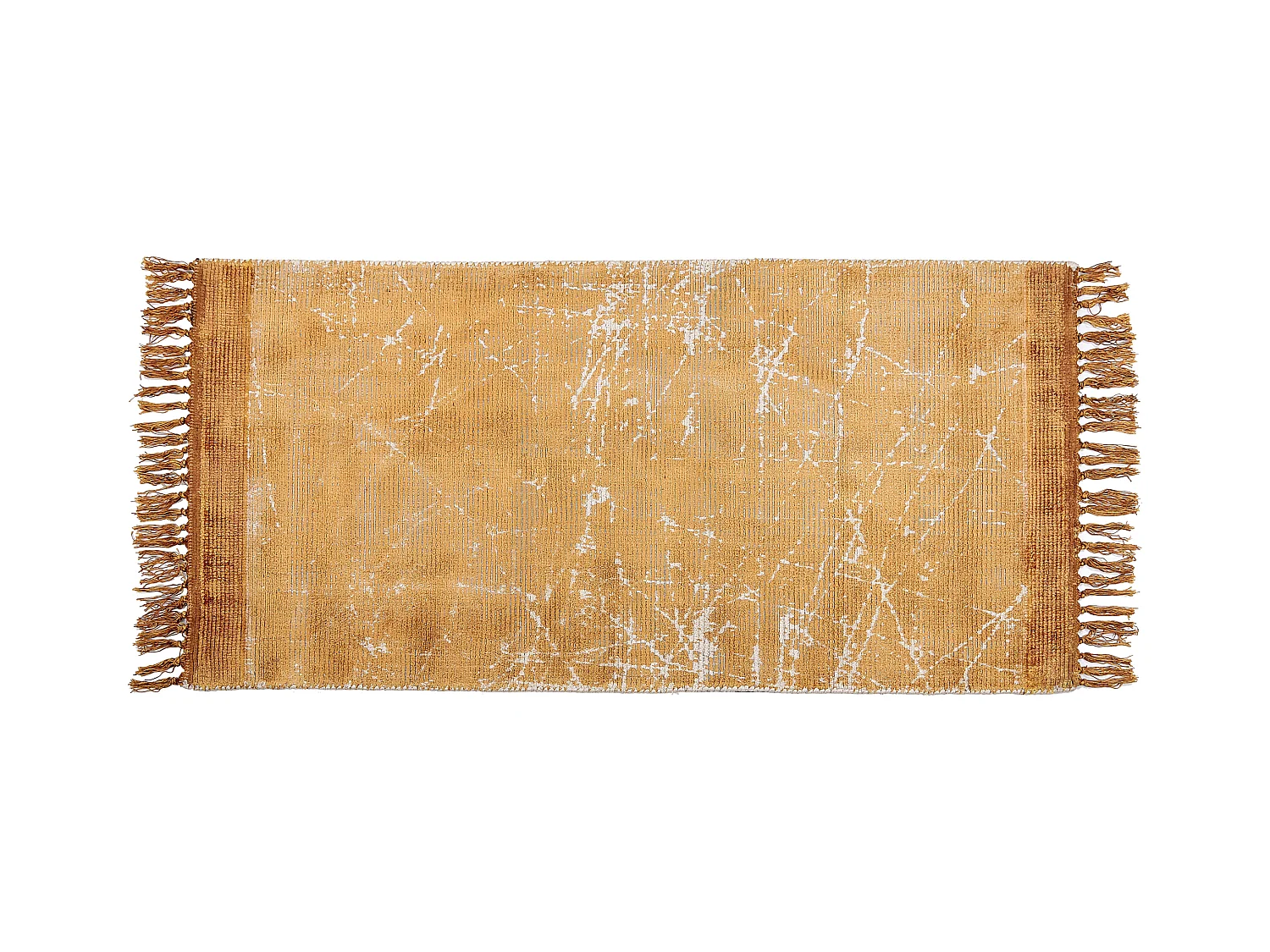 Teppich Viskose orange abstraktes Muster 80 x 150 cm Hanli