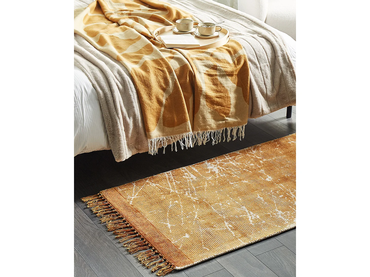 Tapis HANLI Orange 80 x 150 cm Soie artificielle