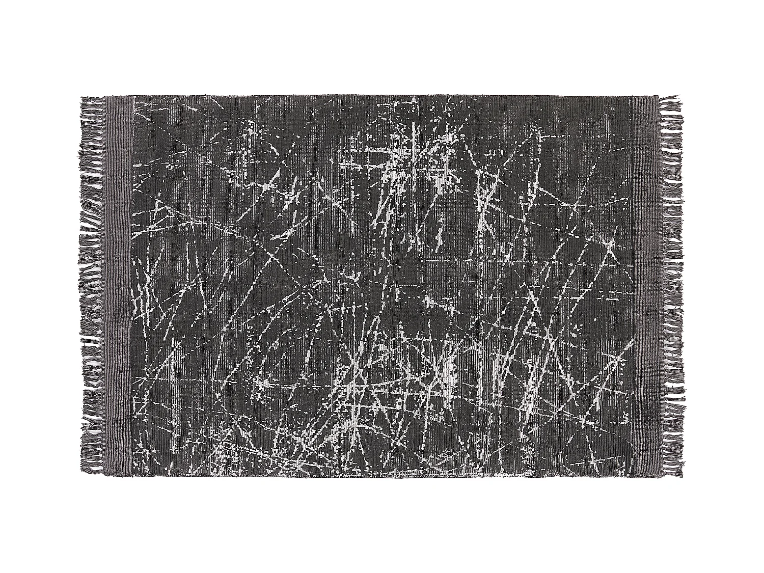 Tapis HANLI Gris foncé 160 x 230 cm Soie artificielle