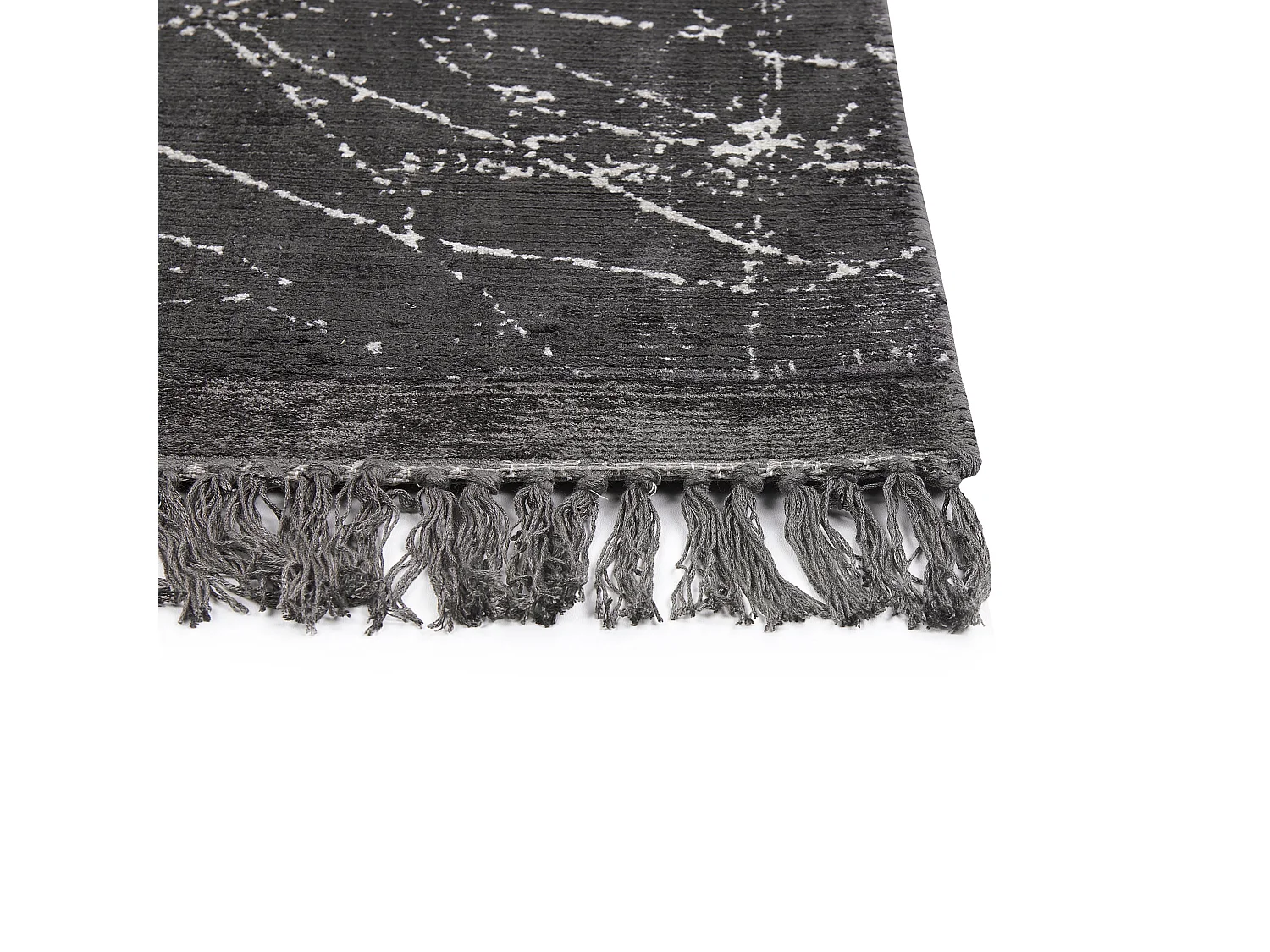 Tapete em viscose cinzento escuro 160 x 230 cm HANLI