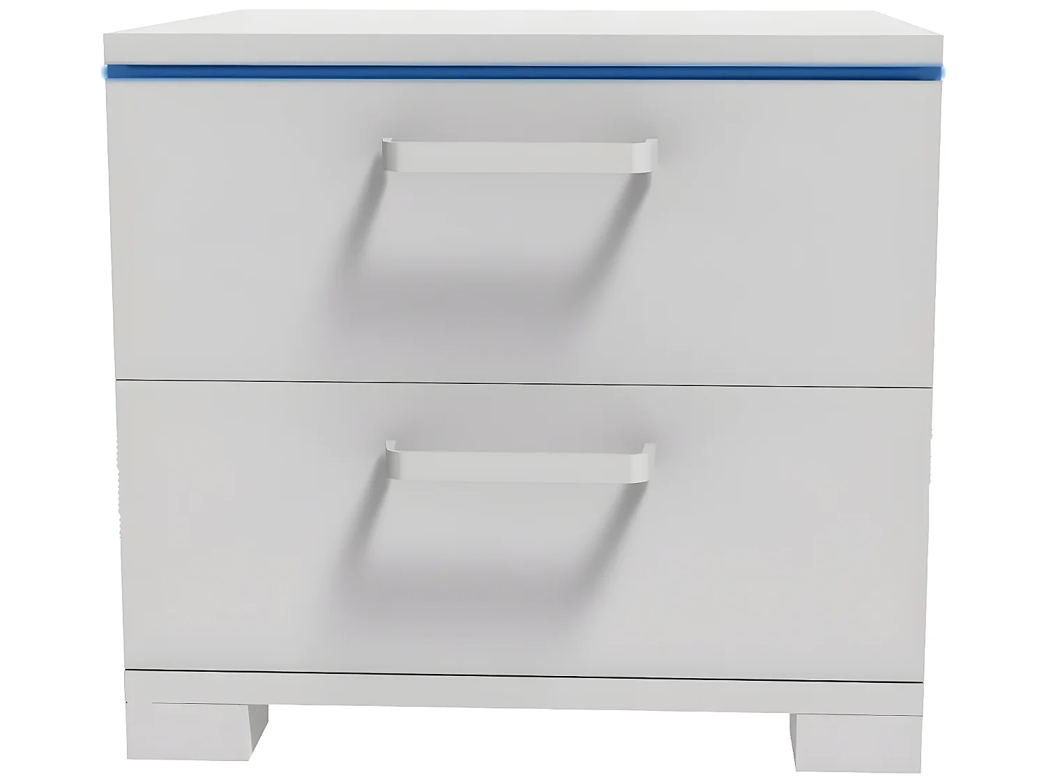 Comodino con LED "Karina" - Bianco