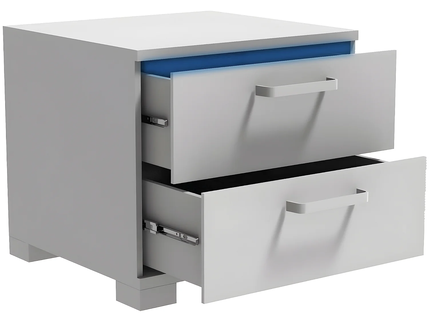 Comodino con LED "Karina" - Bianco