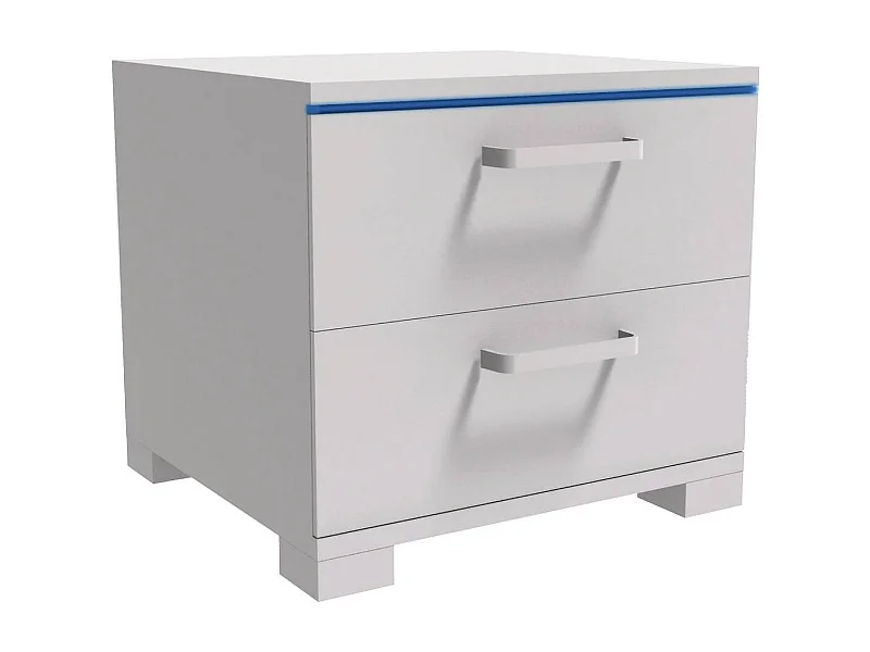 Chevet LED "Karina" - 41 x 38 x 39 cm - Blanc