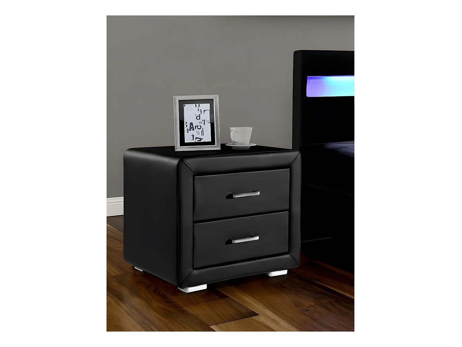 COMODINO LOLA - 49 x 37 x 44.5 cm - NERO