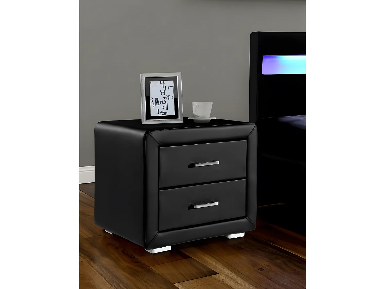 Mesita de noche "Lola" - 49 X 37 X 44.5 CM - Negro