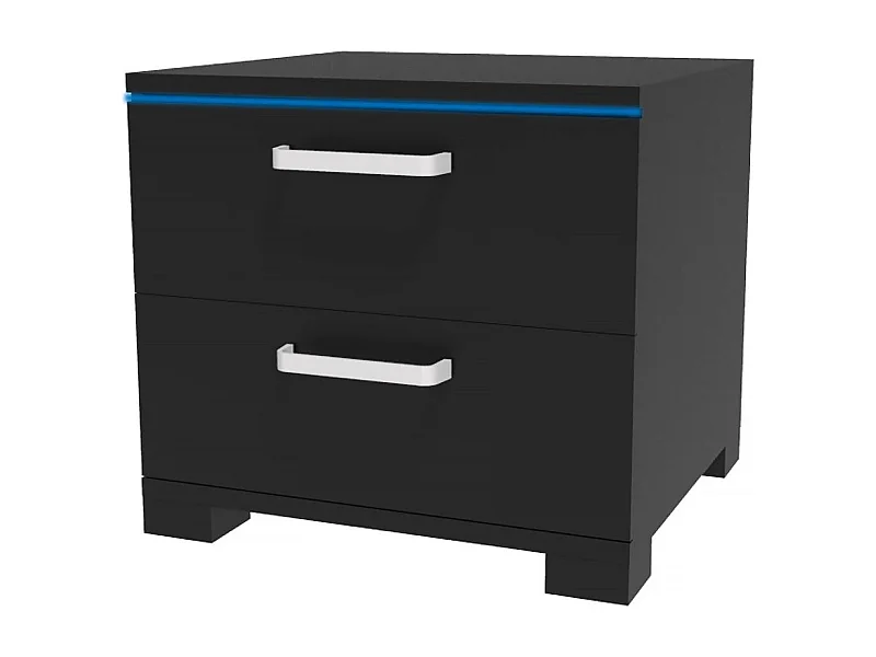 Chevet LED "Karina" - 41 x 38 x 41.5 cm - Noir