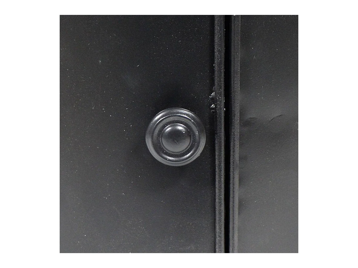 Table de chevet bidon en métal noir Meryl