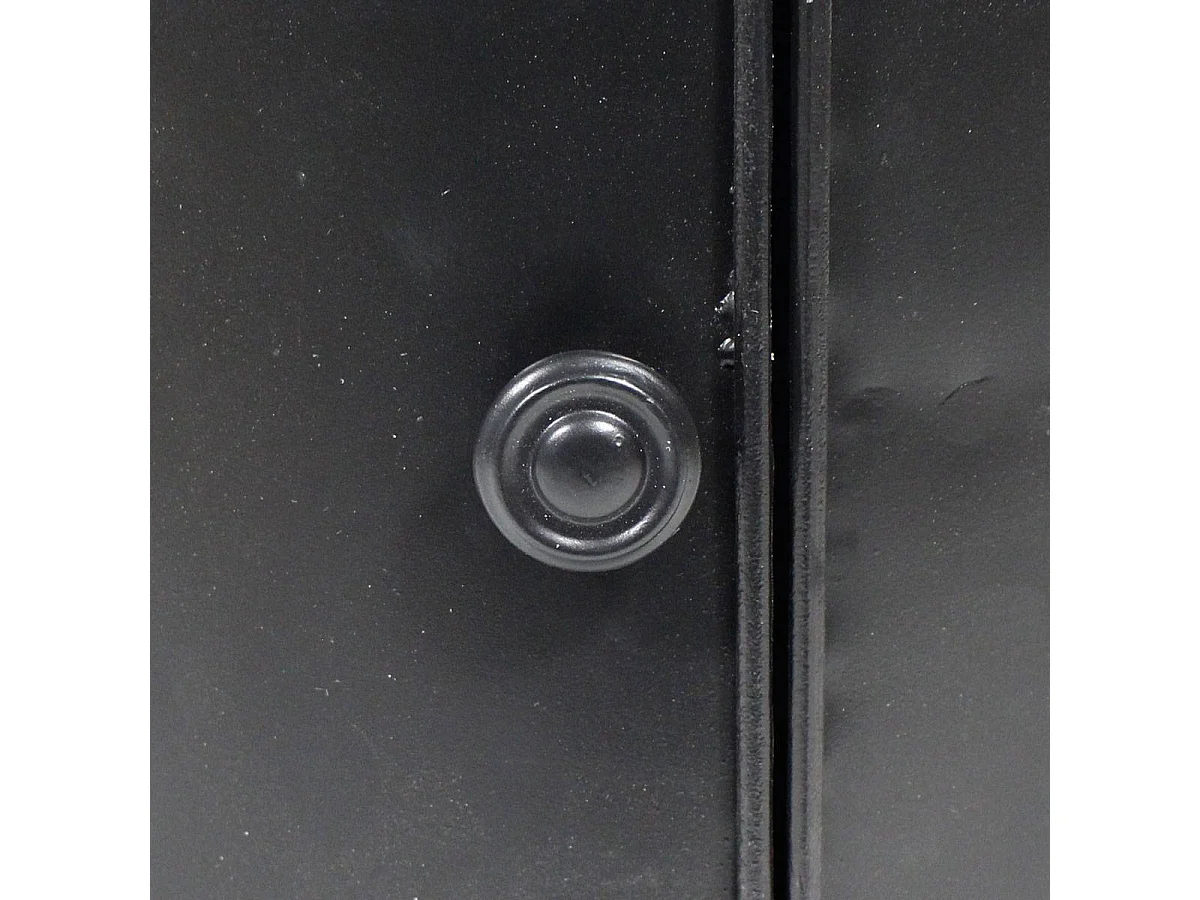 Mesita de noche lata en metal negro Meryl