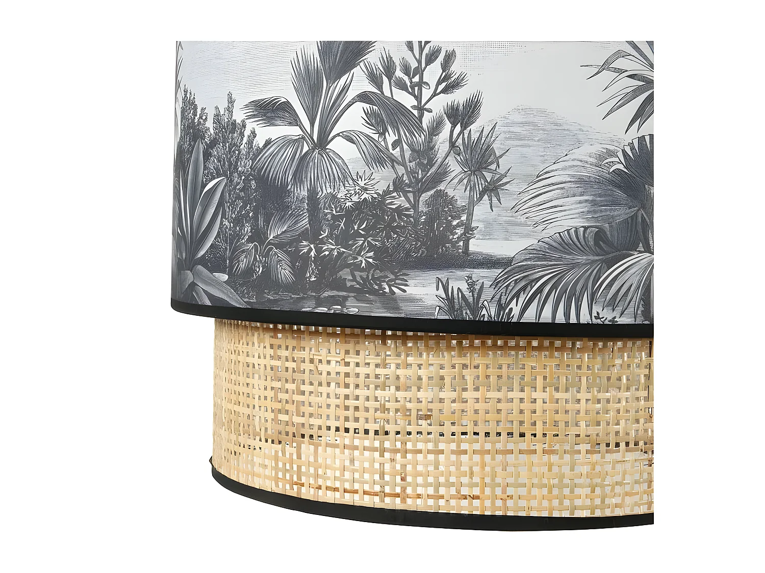 Suspension gigogne rotin et tissu Ombrage Ostaria