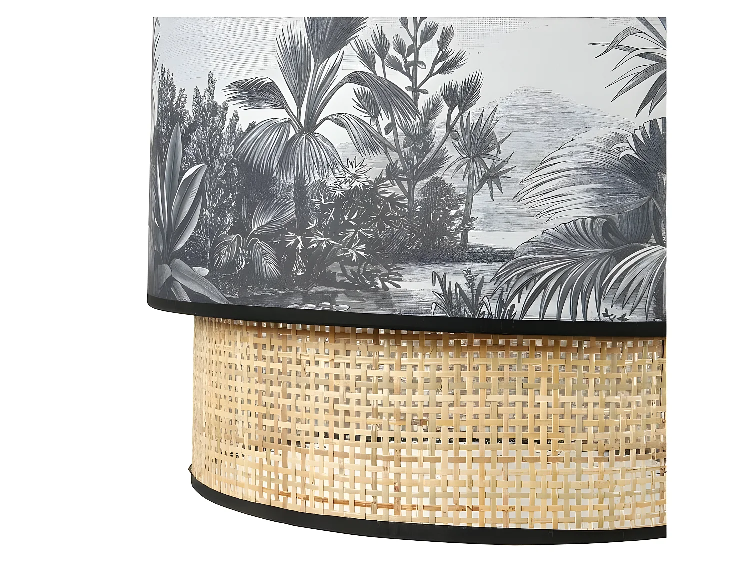 Suspension gigogne rotin et tissu Ombrage Ostaria