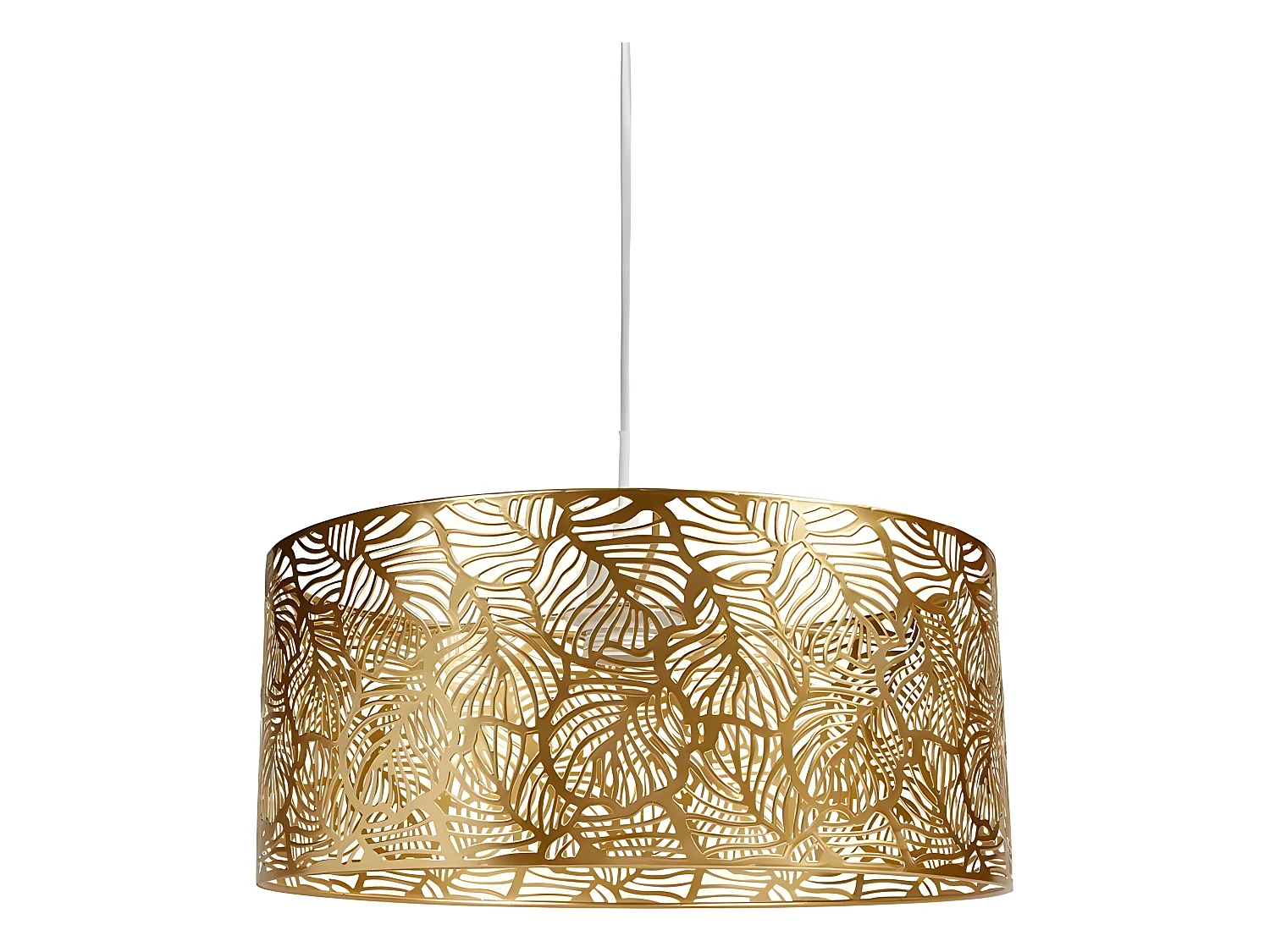 Suspension métal ajouré Calathéa dorée Ostaria