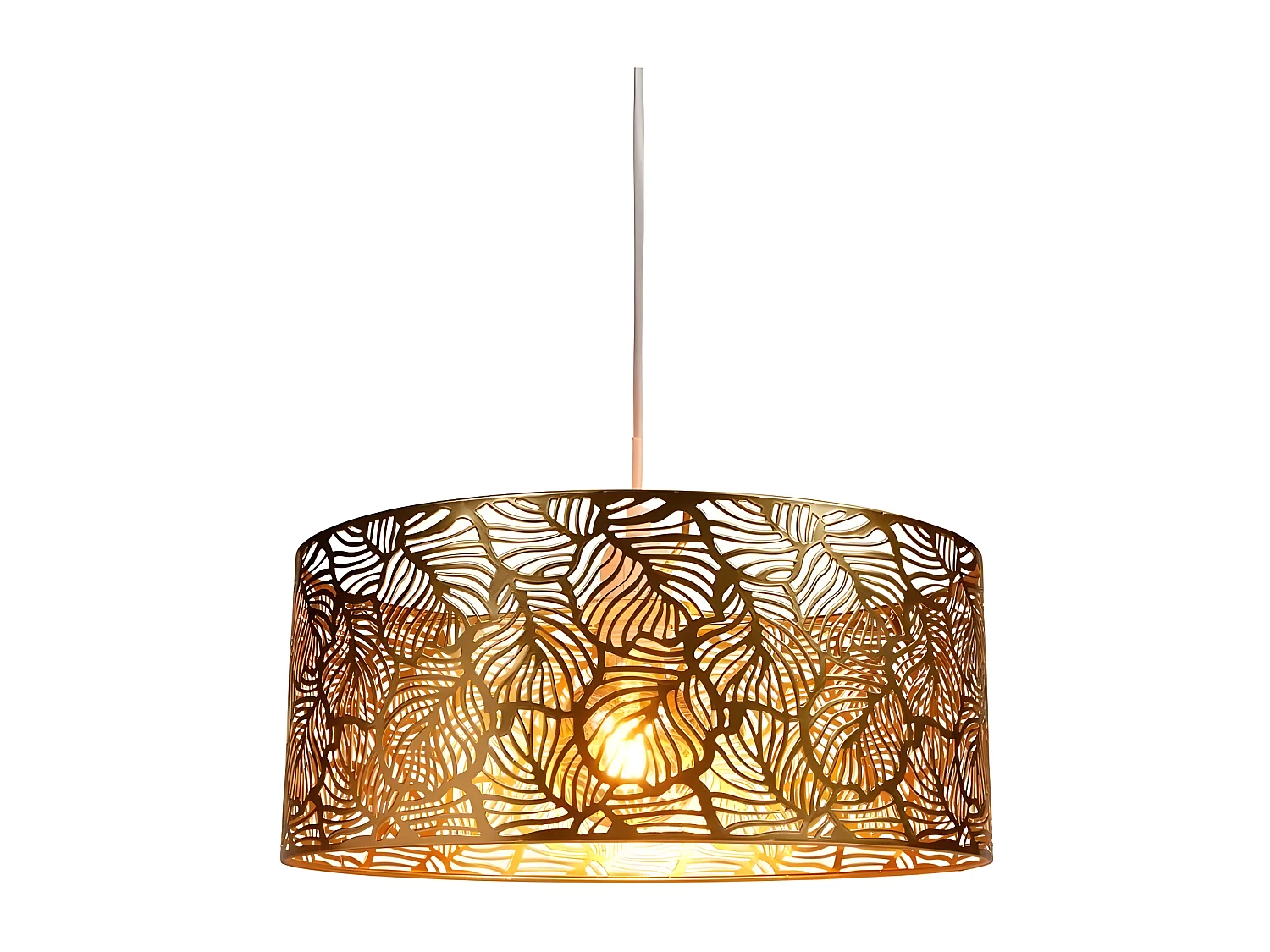 Suspension métal ajouré Calathéa dorée Ostaria