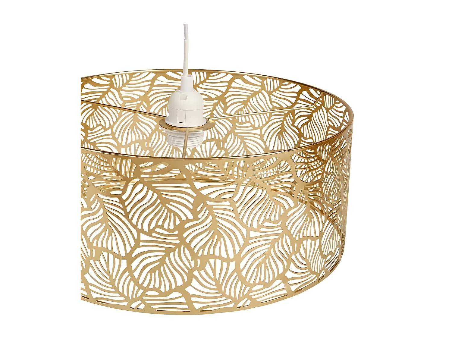 Suspension métal ajouré Calathéa dorée Ostaria