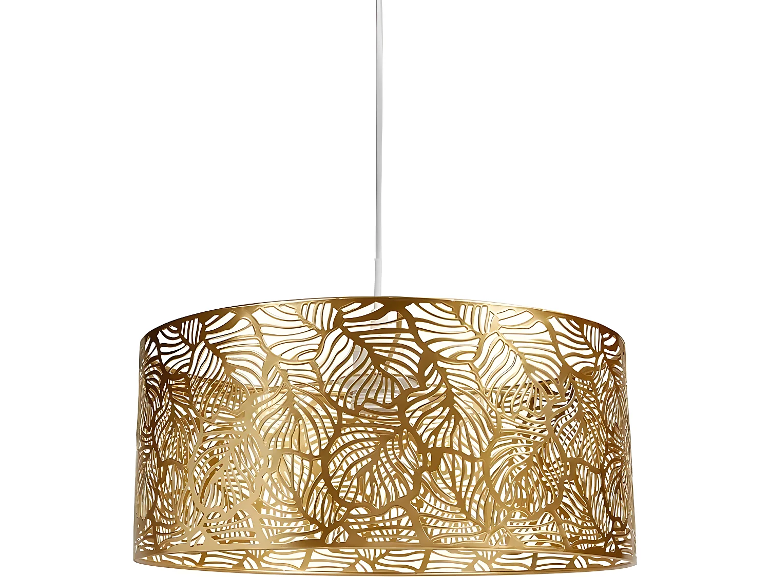 Suspension métal ajouré Calathéa dorée Ostaria