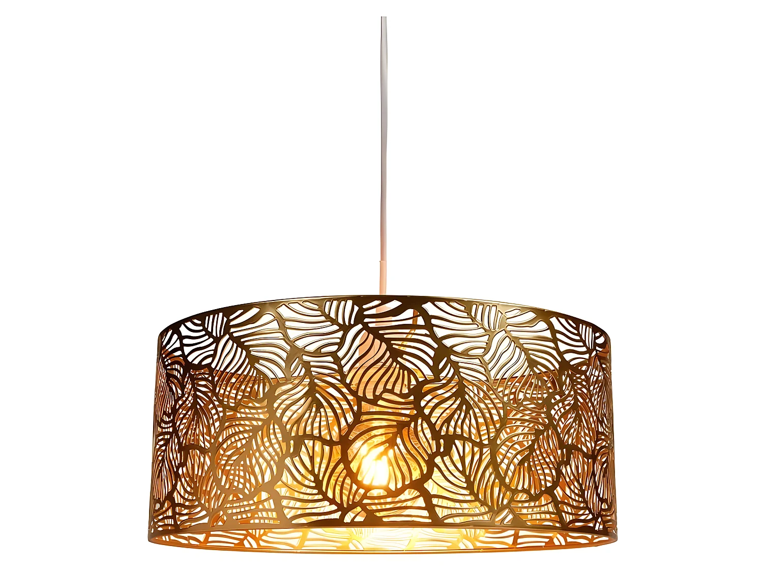 Suspension métal ajouré Calathéa dorée Ostaria