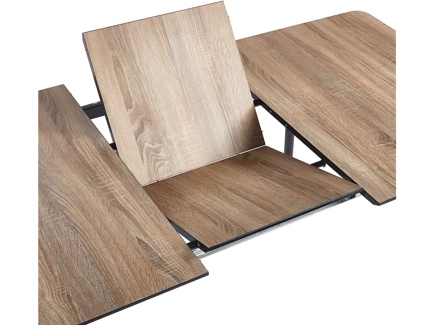 Table repas extensible "Ebele" - 120/160 x 80 x 76 cm - Chêne