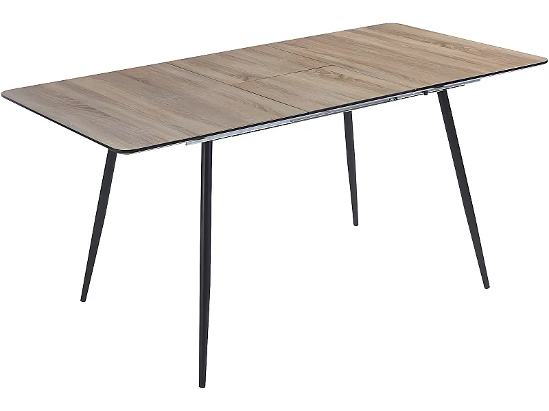 Table repas extensible "Ebele" - 120/160 x 80 x 76 cm - Chêne