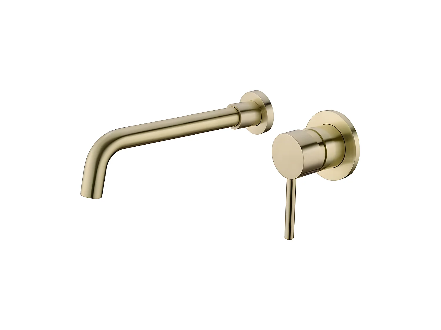 Grifo lavabo empotrado monomando largo CAIMAN oro cepillado Dorado