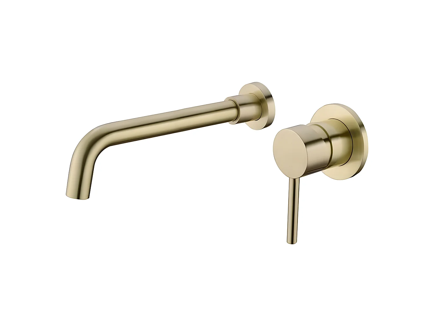 Grifo lavabo empotrado monomando largo CAIMAN oro cepillado Dorado