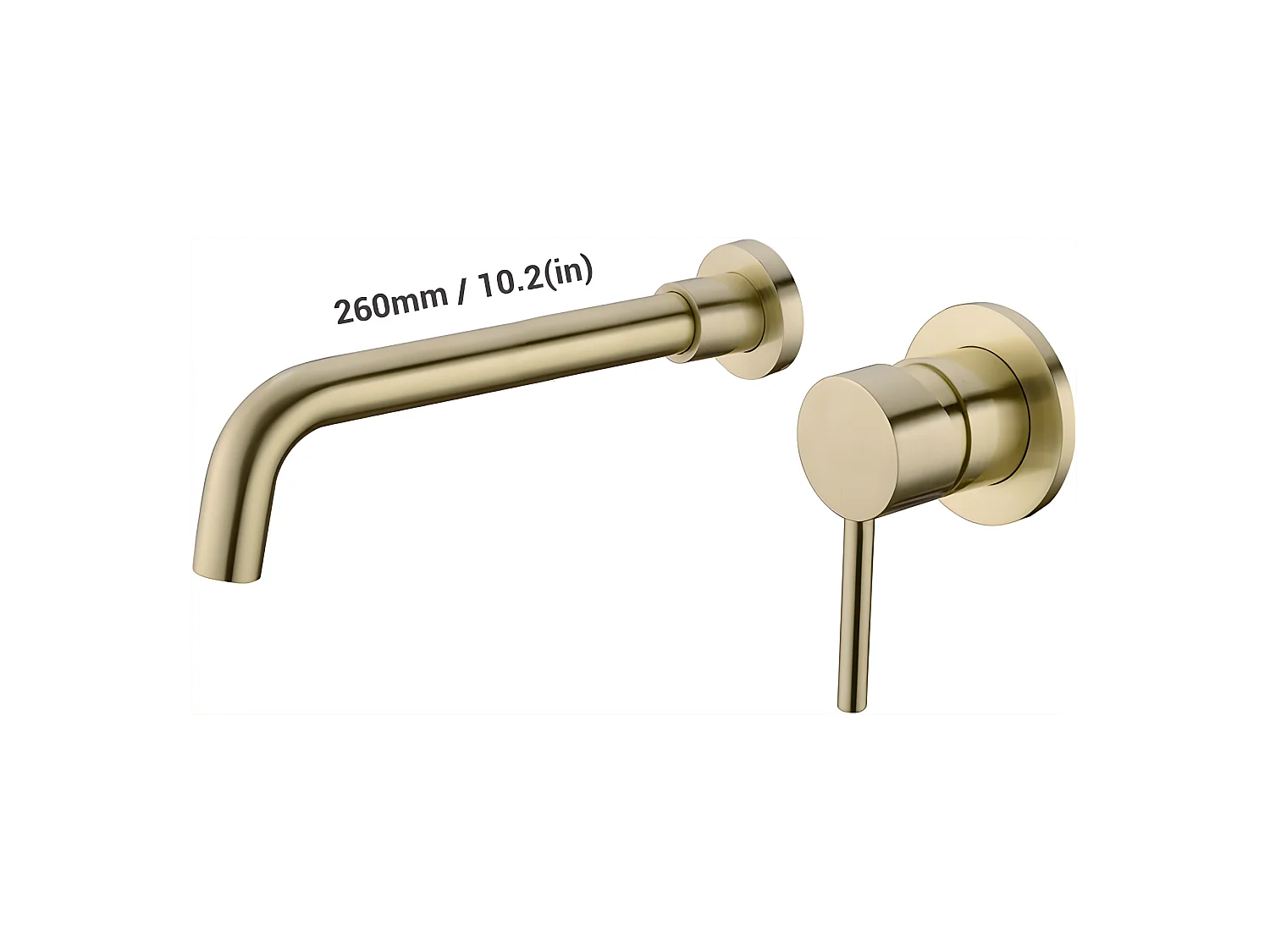 Mitigeur lavabo mural à encastrer CAIMAN or brossé - ARCHIVE 2023 modèle 26 cm