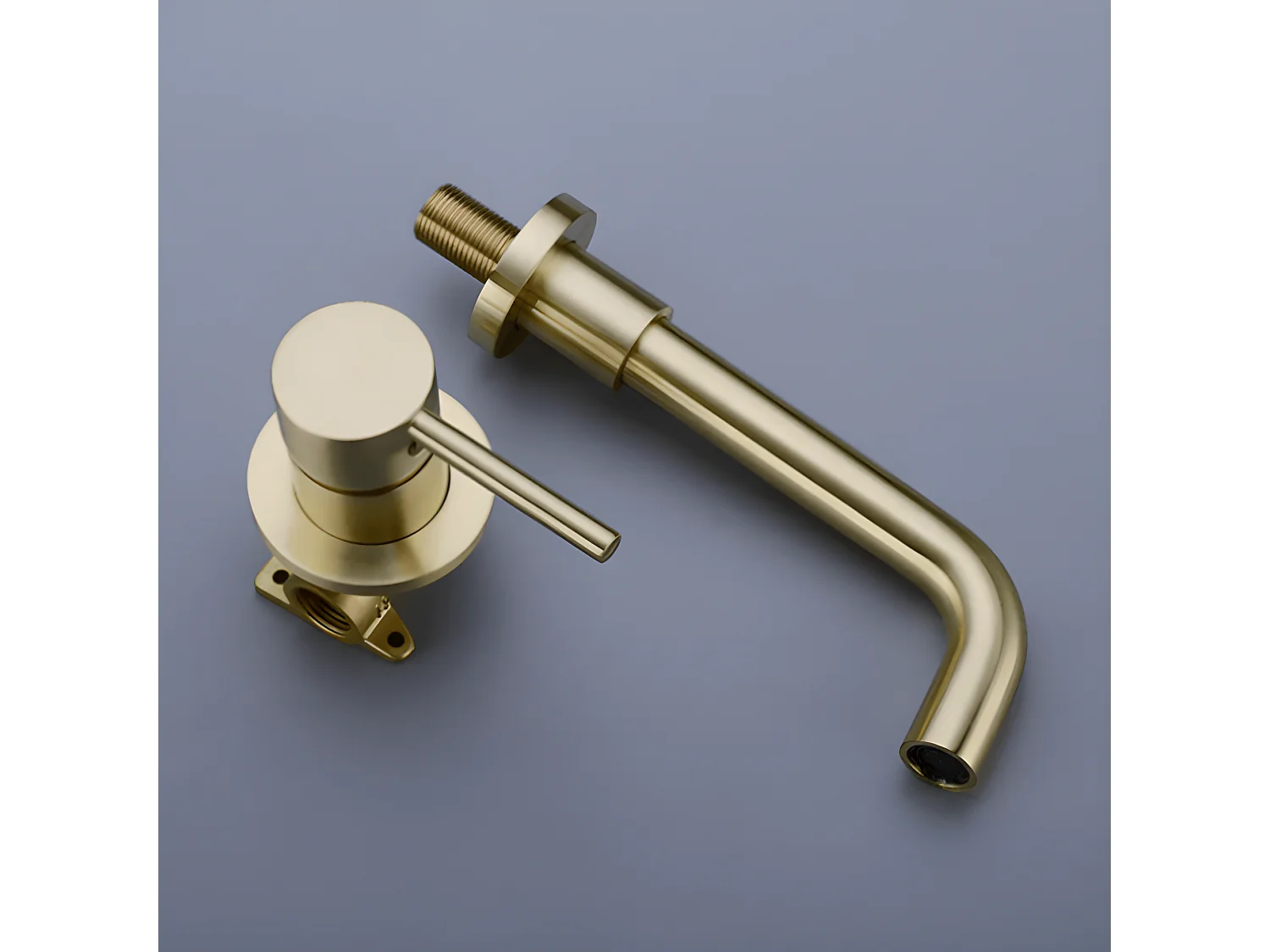 Mitigeur lavabo mural à encastrer CAIMAN or brossé - ARCHIVE 2023 modèle 26 cm