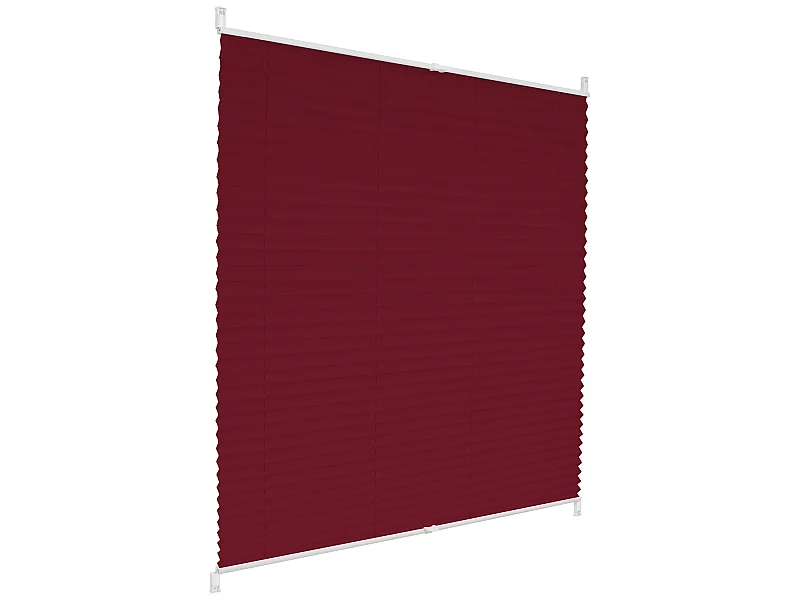 Cortinas plisadas burdeos, 100x200 cm, incl. material de fijación ECD Germany