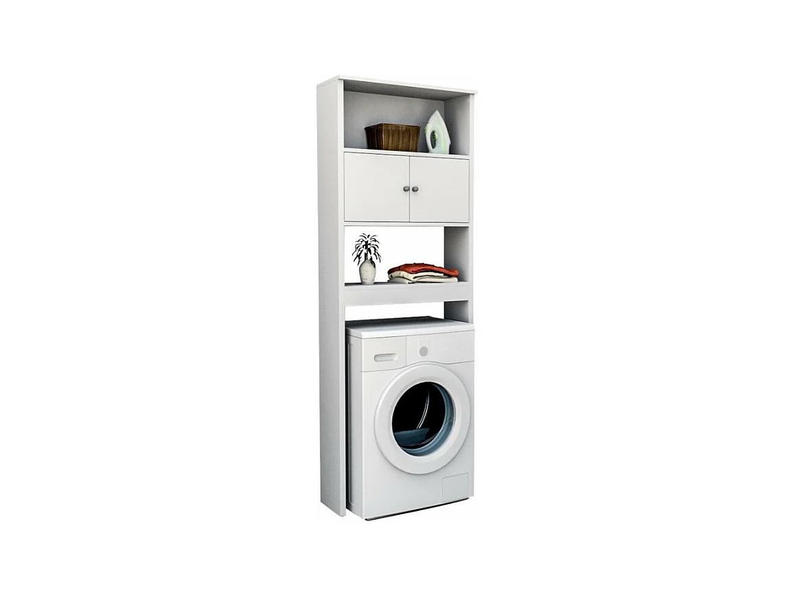 Meuble Lave-Linge 2 Portes Blanc