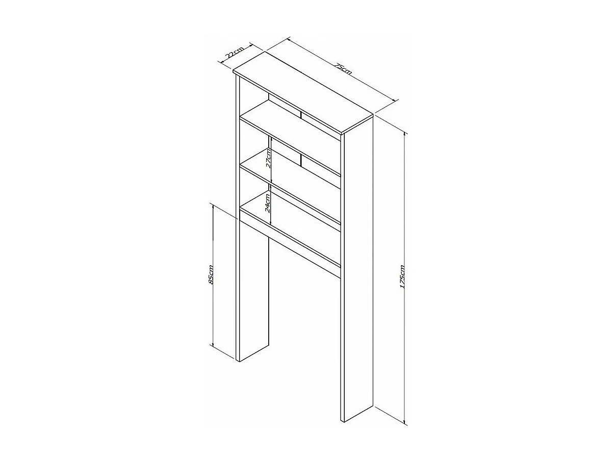 Meuble Lave-Linge 2 Portes Blanc
