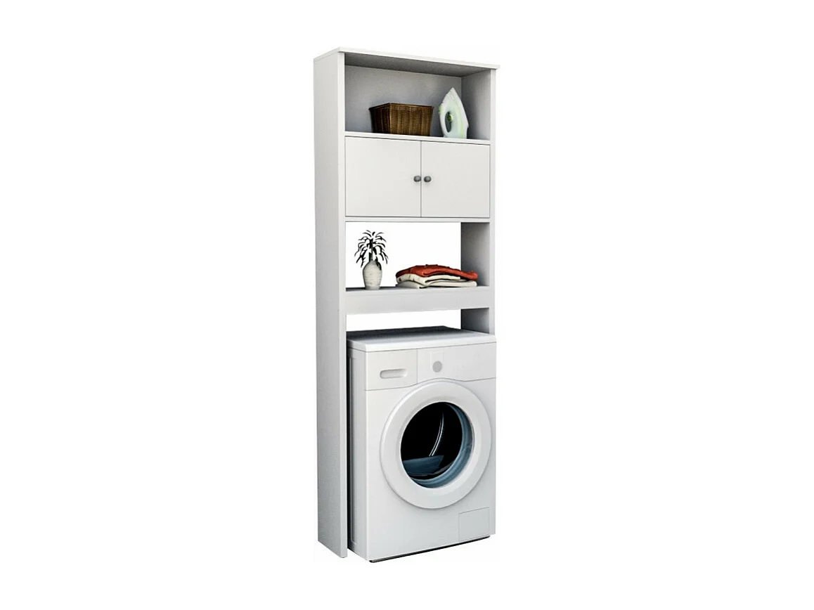 Meuble Lave-Linge 2 Portes Blanc