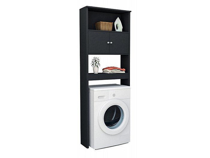Armoire LaveLinge 2 Portes Noir