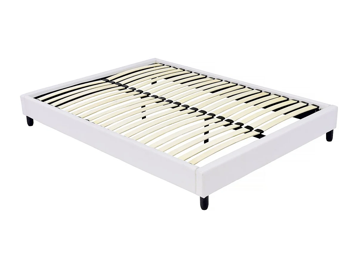 Bettgestell-Lattenrost - 160 x 200 cm - 20 Latten - Weiß