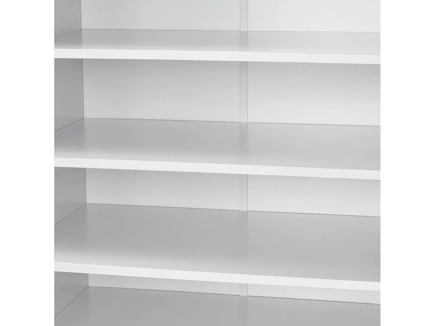 Zapatero zapatero con 2 puertas y 7 superficies de almacenamiento 108 x 55 x 35 cm mdf efecto blanco 03_0002837