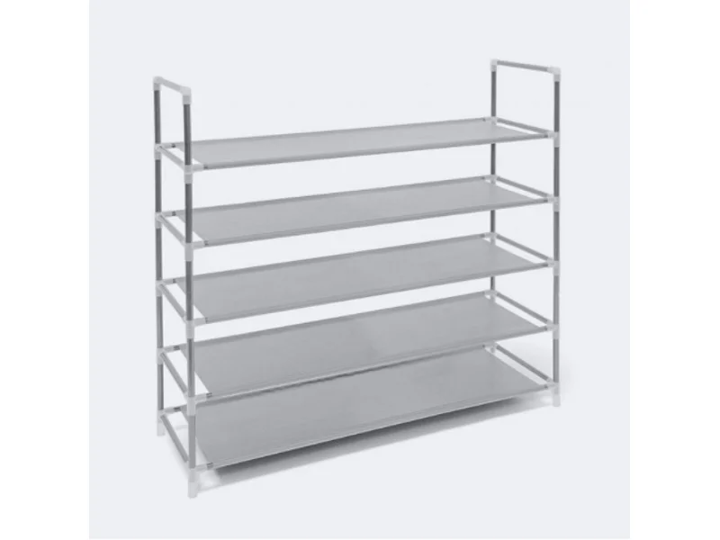 Scarpiera scarpiera ripiani ripiani 5 livelli fino a 25 paia 90,5 cm grigio 13_0001028_3