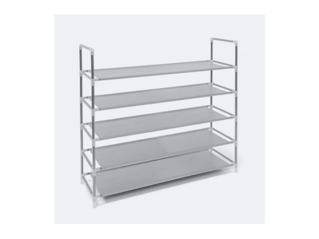 Zapatero zapatero estantes para botas 5 niveles hasta 25 pares 90,5 cm gris 13_0001028_3