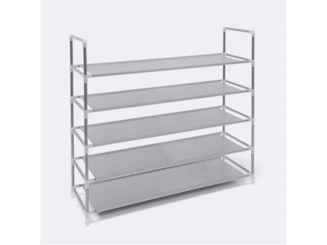 Zapatero zapatero estantes para botas 5 niveles hasta 25 pares 90,5 cm gris 13_0001028_3