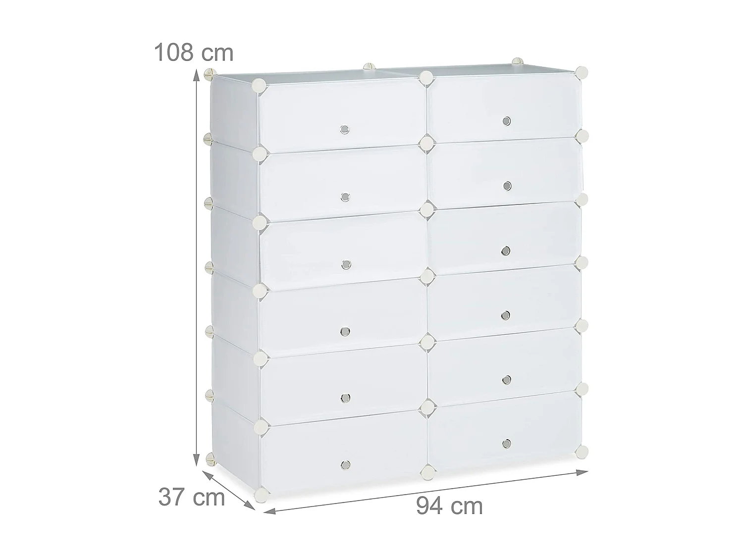 Meuble à chaussures étagère blanche 94 x 37 x 108 cm 13_0001634_2