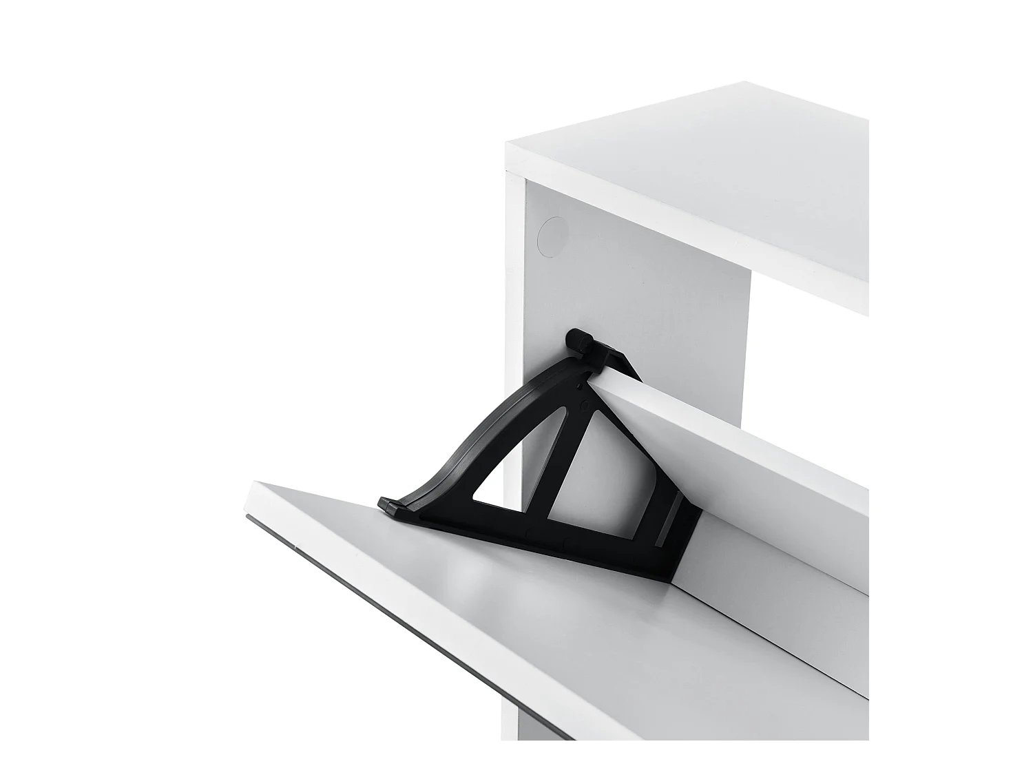 Meuble à chaussure rangement effet bois blanche 63 x 17 x 67 cm 03_0002839