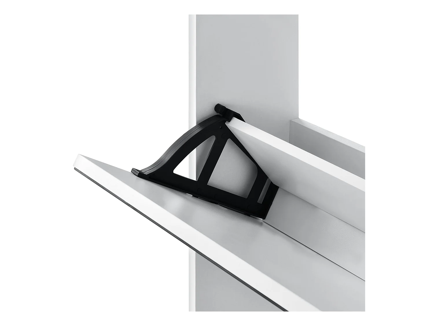 Zapatero zapatero para 9 pares de zapatos 3 superficies de almacenamiento de MDF con espejo 102,5 x 63 x 17 cm blanco 03_0002841