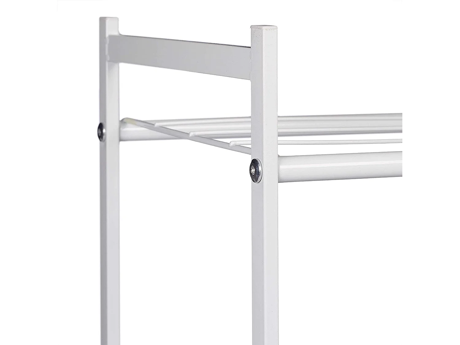 Scarpiera 3 ripiani in metallo portaoggetti per 8 paia con maniglie bianco marrone 13_0001640_3