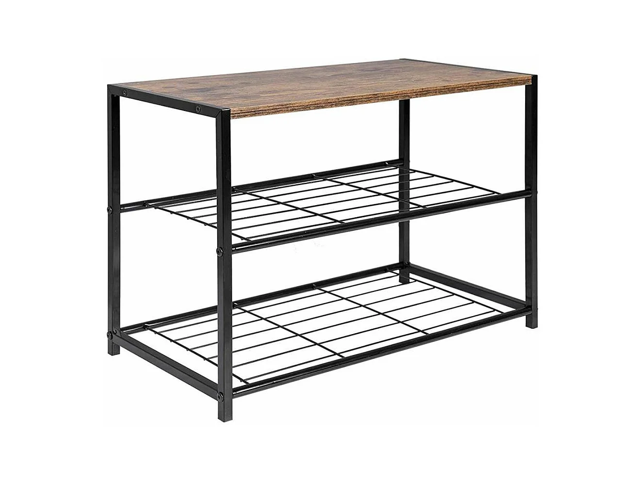 Range chaussures meuble avec métal marron 42 x 30 x 63 cm 19_0000416