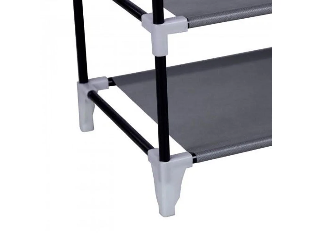 Scarpiera/ripiani 10 strati con coperchio 27 paia di scarpe 58 x 28 x 160 cm grigio 12_0001085