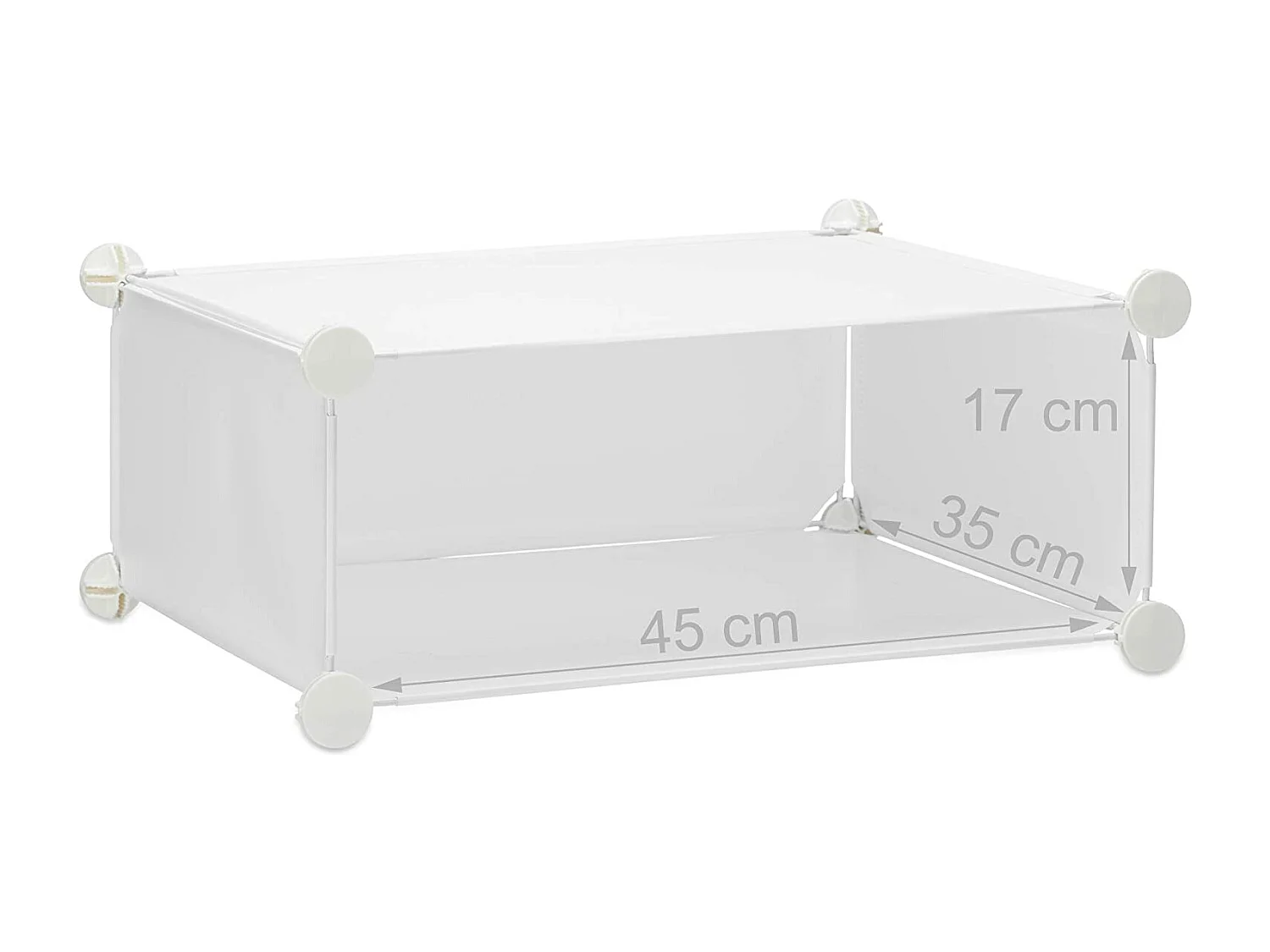 Muebles zapateros modulares taquillas de plástico almacenamiento 20 pares blanco 13_0001644_2