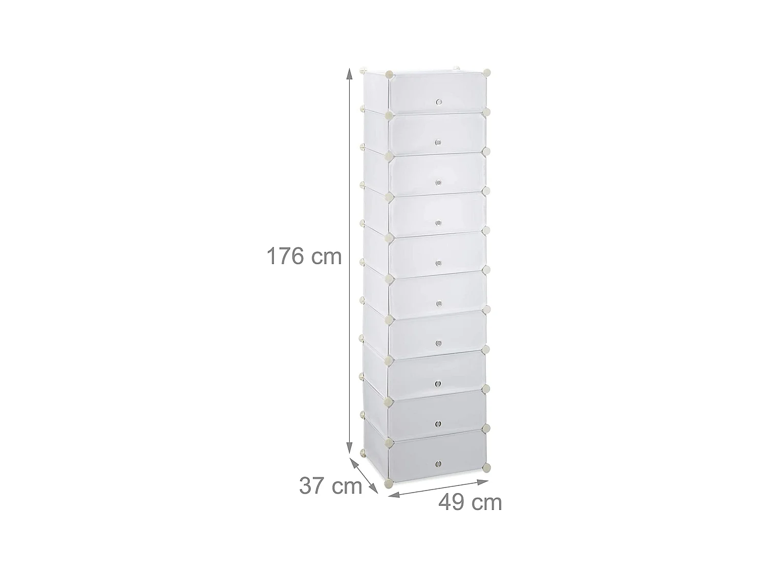 Móveis sapateiros armários modulares de plástico armazenamento 20 pares branco 13_0001644_2