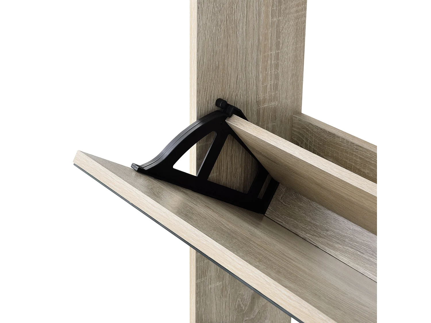 Scarpiera portascarpe per 9 paia di scarpe 3 superfici di appoggio in MDF a specchio 102,5 x 63 x 17 cm rovere 03_0002842