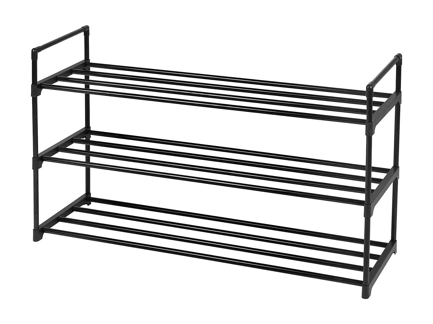 Étagère à chaussures de métal argentée 92 x 30 x 54 cm 12_0000505