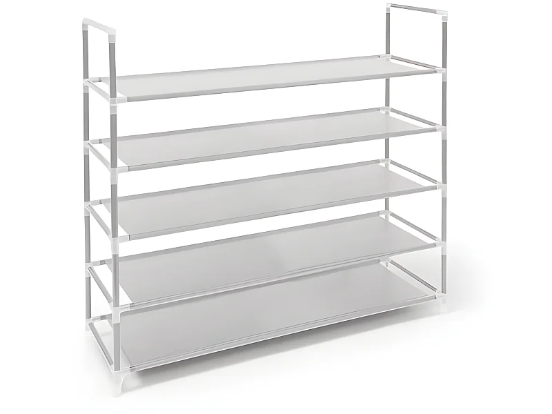 Étagère à chaussures meuble blanche 87 x 29.5 x 90.5 cm 13_0001028